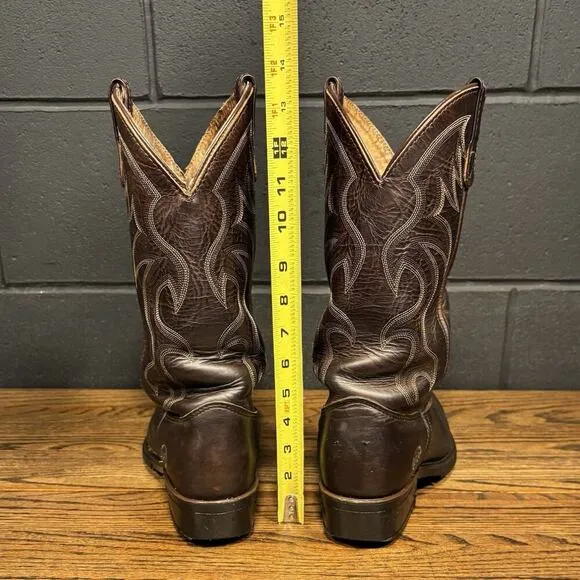 Double-H HH 12” AG7 Western Work Boots Brown U-Toe 3282 Men’s 9.5 EE Made In USA