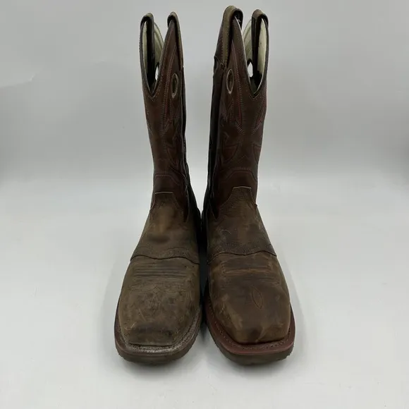 double h mens 8EE antonio earthquake rust square comp toe work boots