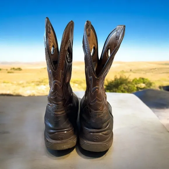 Double H Men's Size 11 Dark Brown Work Boots Country Farm Rodeo Cowboy
