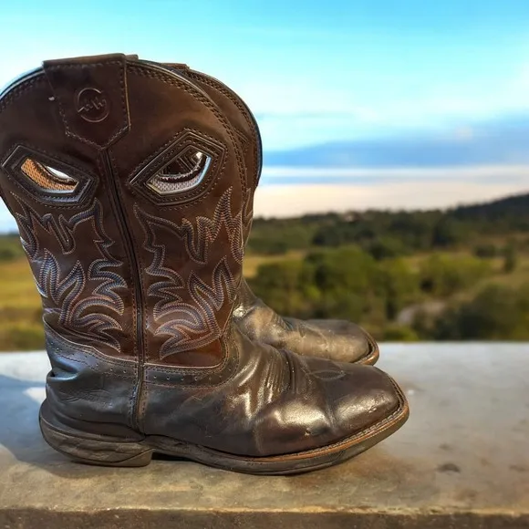 Double H Men's Size 11 Dark Brown Work Boots Country Farm Rodeo Cowboy