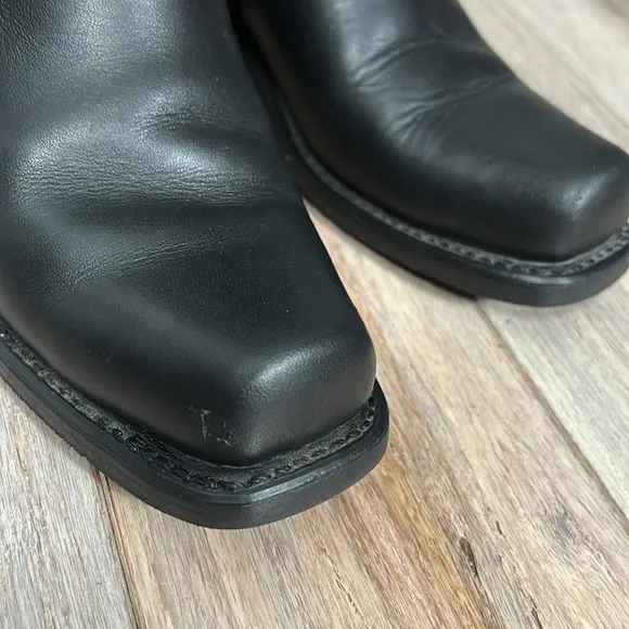 Double-H Women's Harness Longhorn Leather Work Boot 5008 - Black size 7