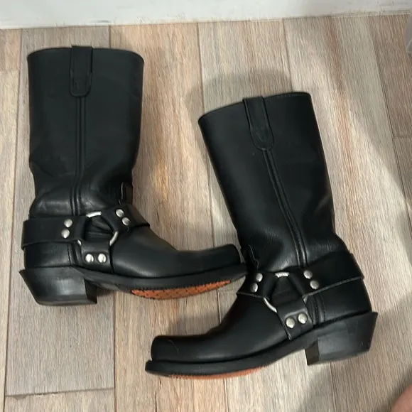 Double-H Women's Harness Longhorn Leather Work Boot 5008 - Black size 7