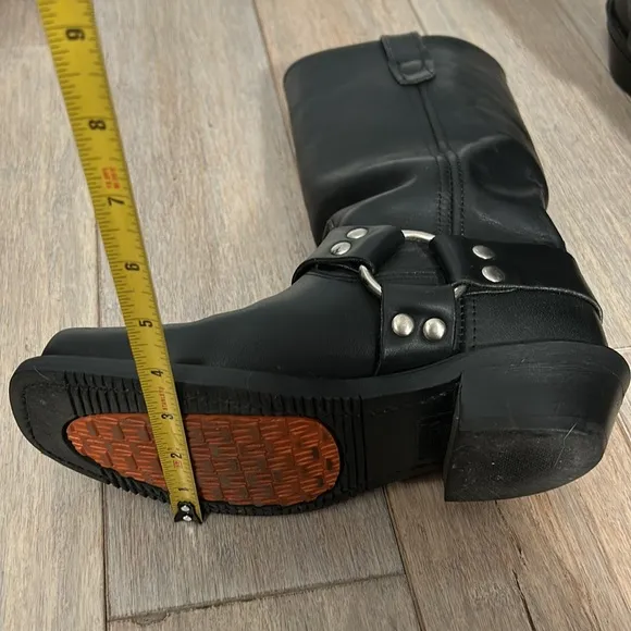 Double-H Women's Harness Longhorn Leather Work Boot 5008 - Black size 7