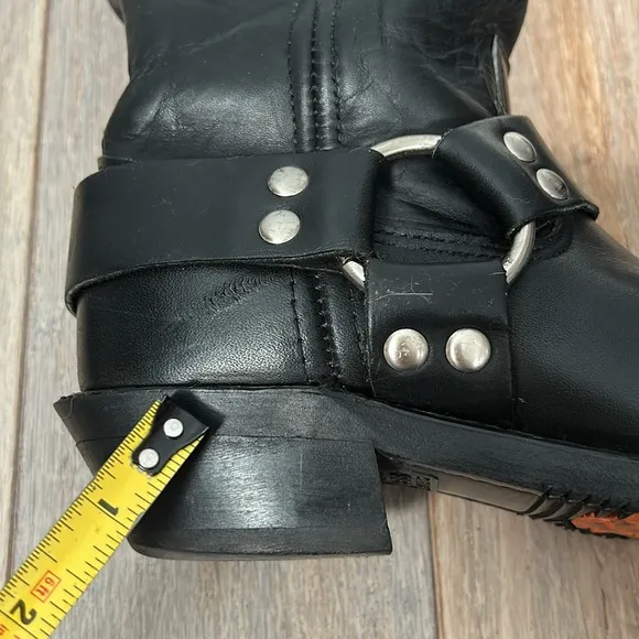 Double-H Women's Harness Longhorn Leather Work Boot 5008 - Black size 7