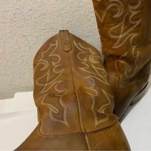 Double H Dylan 12” Brown Leather Western Work Boots Men Size 10.5 D Made In USA
