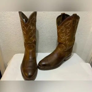 Double H Dylan 12” Brown Leather Western Work Boots Men Size 10.5 D Made In USA
