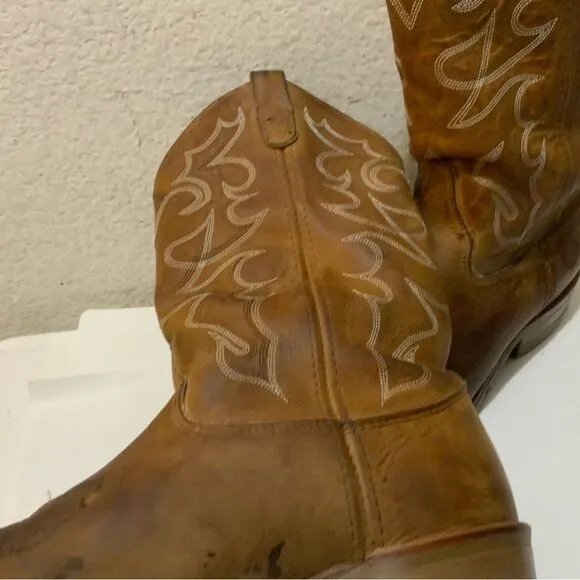 Double H Dylan 12” Brown Leather Western Work Boots Men Size 10.5 D Made In USA