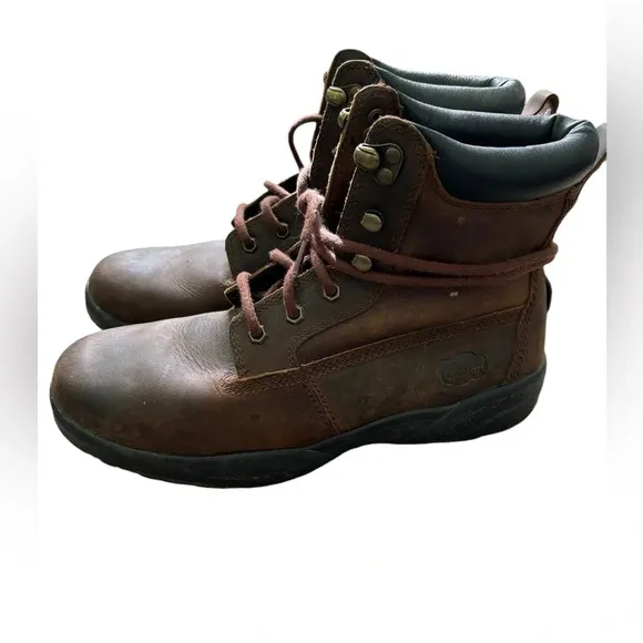 Dr. Comfort Boss 9520 Men's Brown Leather Lace Up Ankle Work Boots Size US 10.5W