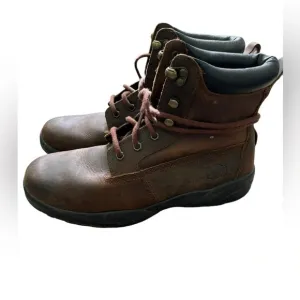 Dr. Comfort Boss 9520 Men's Brown Leather Lace Up Ankle Work Boots Size US 10.5W