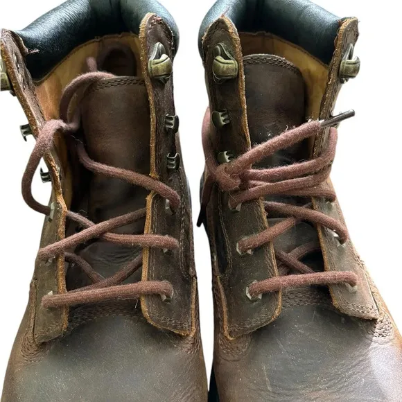 Dr. Comfort Boss 9520 Men's Brown Leather Lace Up Ankle Work Boots Size US 10.5W
