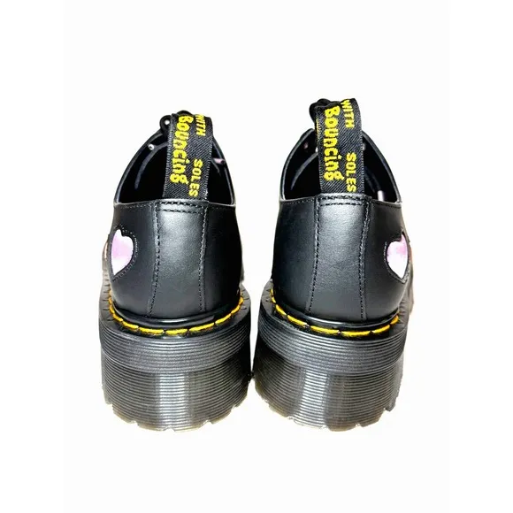 Dr. Doc Martens 1461 Quad Heart ❤️ Platform Derby Oxford $190 Romantic Grunge 7