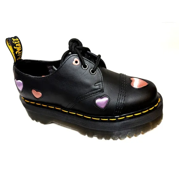 Dr. Doc Martens 1461 Quad Heart ❤️ Platform Derby Oxford $190 Romantic Grunge 7