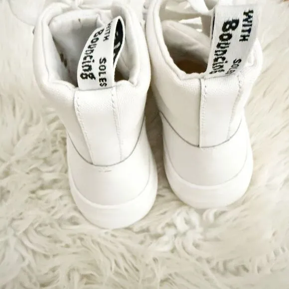 DR. DOC MARTENS | Combs Women's Poly Casual Boots White Lug Sole Combat | Size 8