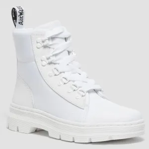 DR. DOC MARTENS | Combs Women's Poly Casual Boots White Lug Sole Combat | Size 8