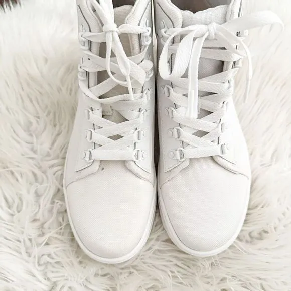 DR. DOC MARTENS | Combs Women's Poly Casual Boots White Lug Sole Combat | Size 8