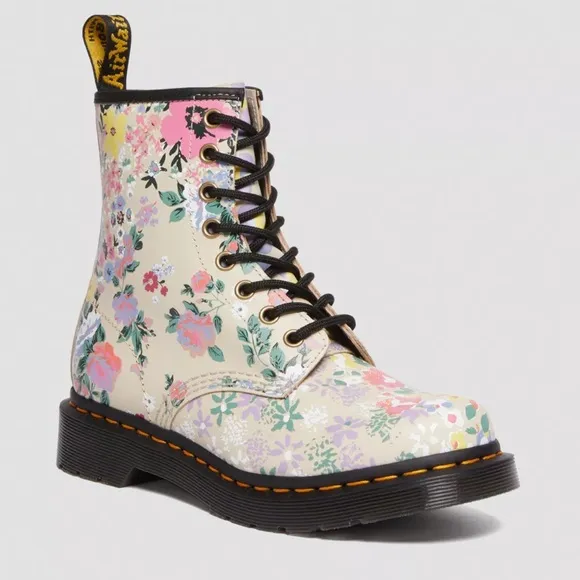 Dr. Martens: 1460 FLORAL MASH UP LEATHER LACE UP BOOTS 🇬🇧🌸