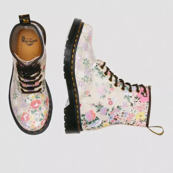 Dr. Martens: 1460 FLORAL MASH UP LEATHER LACE UP BOOTS 🇬🇧🌸