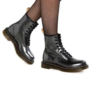 Dr. Martens 1460 Pascal Gunmetal Vegan Boots New In Box Casual Grunge Combat