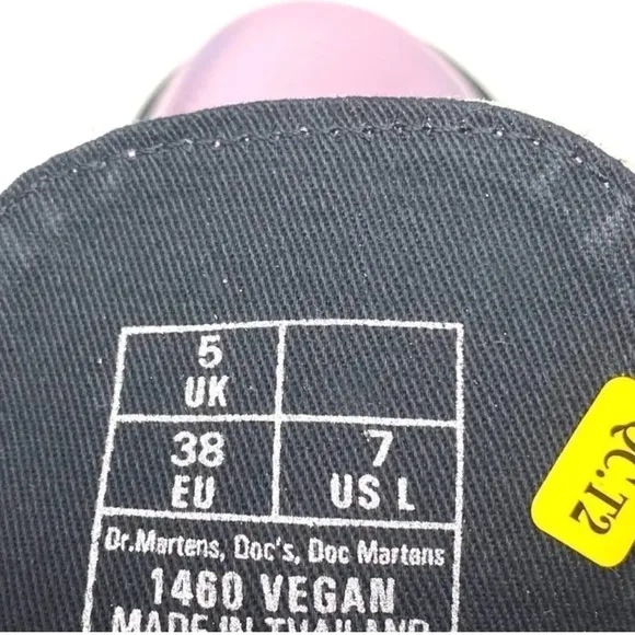 Dr. Martens 1460 Vegan Aluminum Pink Leather Boots.