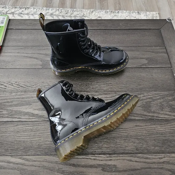 Dr. Martens 1460 Women's Patent Leather Lace Up Boots