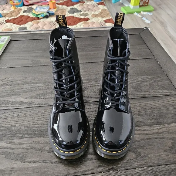 Dr. Martens 1460 Women's Patent Leather Lace Up Boots