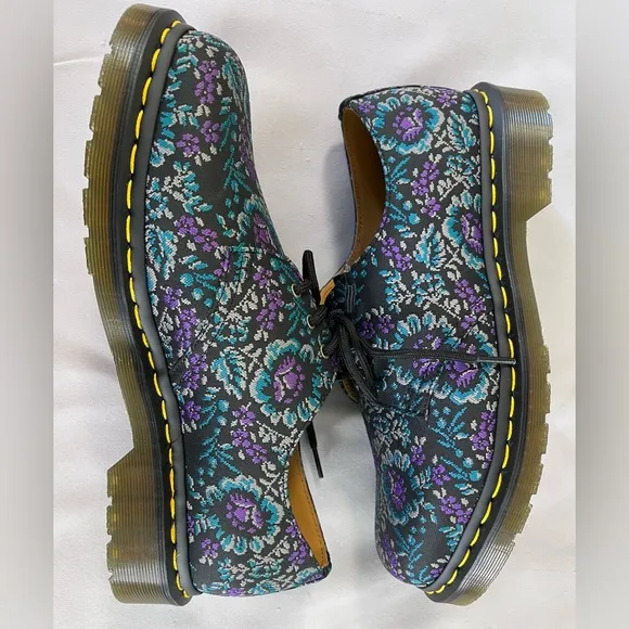 Dr Martens 1461 Mens‎ Size 9 Lace Up Derby Oxford Shoes Black Rich Purple NWOT