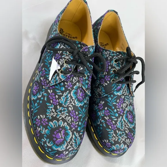 Dr Martens 1461 Mens‎ Size 9 Lace Up Derby Oxford Shoes Black Rich Purple NWOT