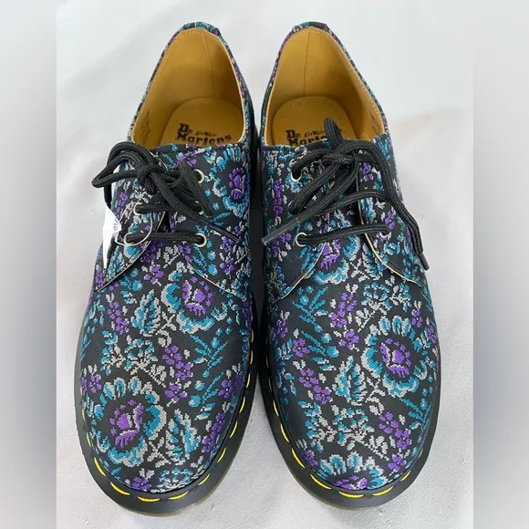 Dr Martens 1461 Mens‎ Size 9 Lace Up Derby Oxford Shoes Black Rich Purple NWOT