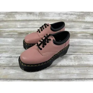 Dr. Martens 8053 Quad Women's Size 5 Men's 4 Pink/ Peach Leather Platform Shoe