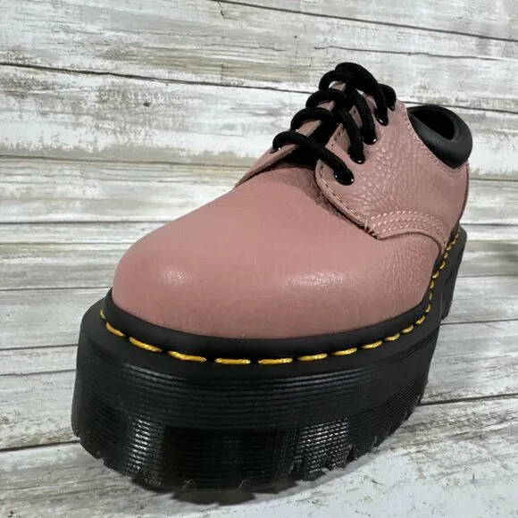 Dr. Martens 8053 Quad Women's Size 5 Men's 4 Pink/ Peach Leather Platform Shoe