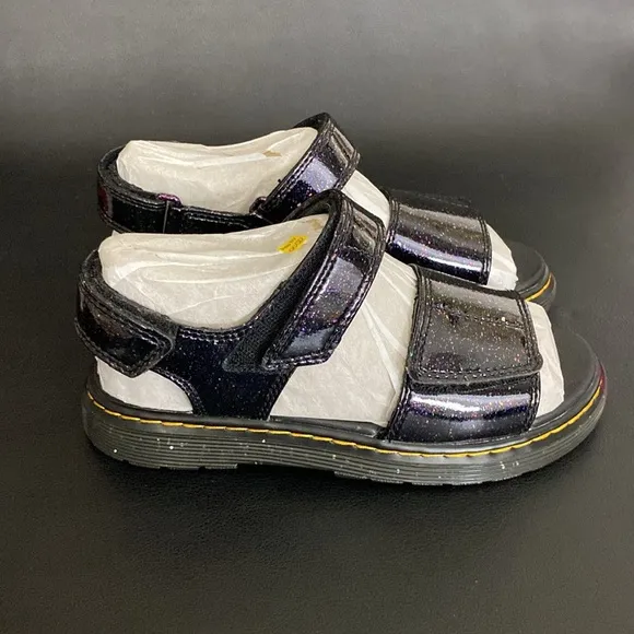 Dr. Martens AirWair Romi J Purple Cosmic Glitter Sandals Unisex Boys Size 3