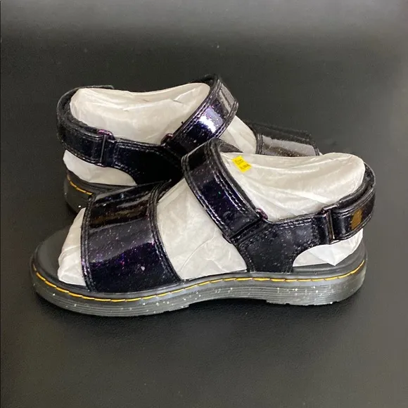 Dr. Martens AirWair Romi J Purple Cosmic Glitter Sandals Unisex Boys Size 3