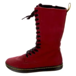 Dr. Martens Battersea Cherry Red Rouge Canvas Boots