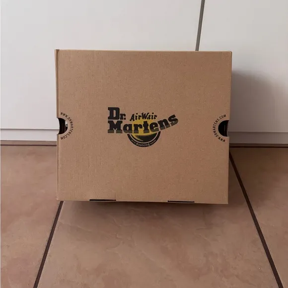 Dr. Martens Black and Yellow Platform Shoes