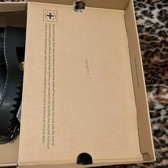 Dr. Martens Black Leona Platform Leather Shoes Academia