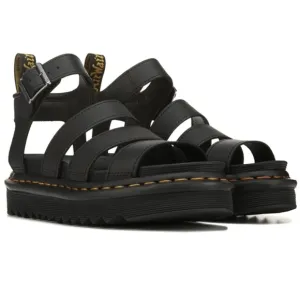 Dr. Martens Blaire Platform Gladiator Sandal Usa Size 5 Black &amp; Yellow Shoes