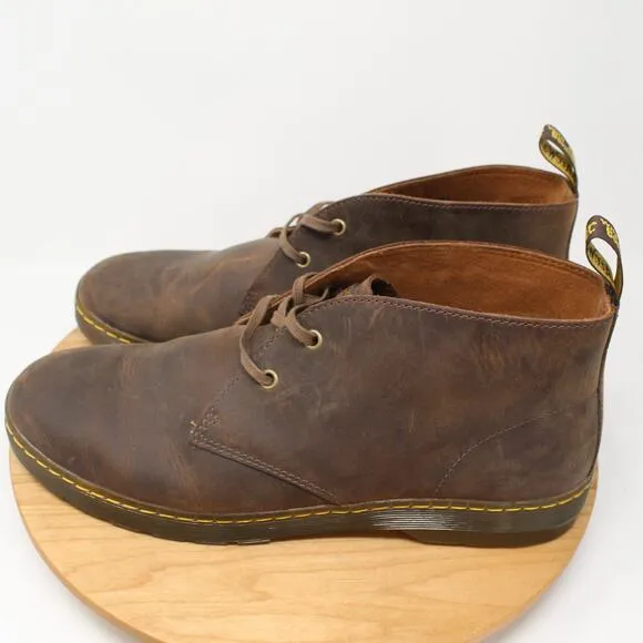 Dr Martens Boots Mens 14 Cabrillo Leather Desert Brown Retro Casual Workwear