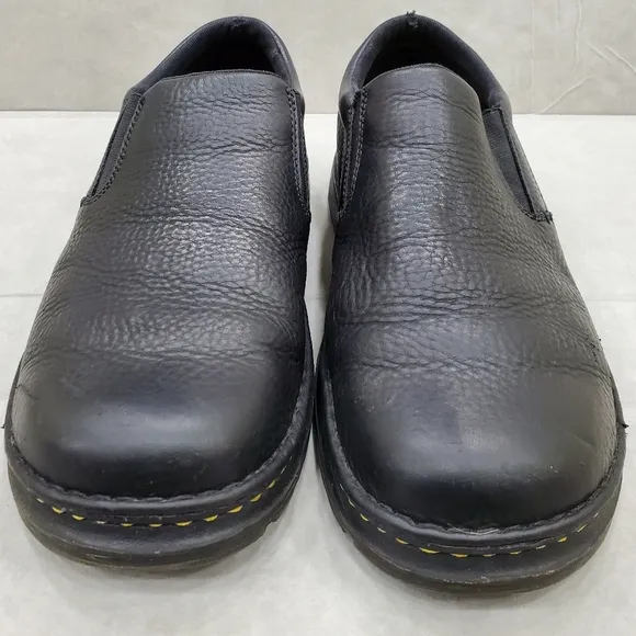 Dr Martens Boyle Grizzly Slip On Shoes men's size 13 black leather loafer