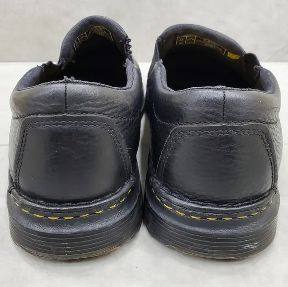 Dr Martens Boyle Grizzly Slip On Shoes men's size 13 black leather loafer