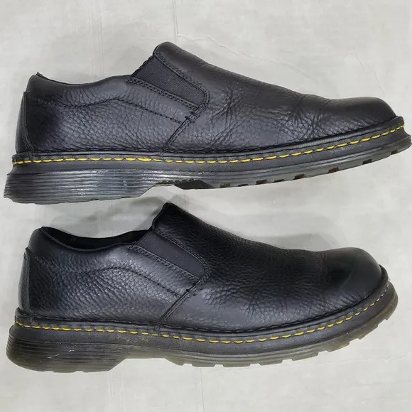Dr Martens Boyle Grizzly Slip On Shoes men's size 13 black leather loafer