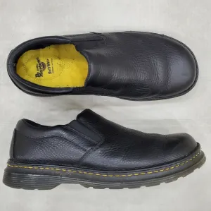 Dr Martens Boyle Grizzly Slip On Shoes men's size 13 black leather loafer