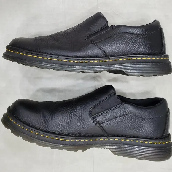 Dr Martens Boyle Grizzly Slip On Shoes men's size 13 black leather loafer