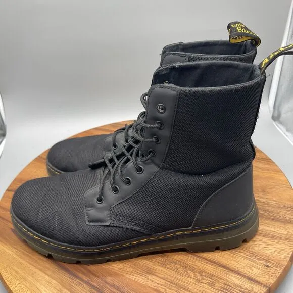 Dr. Martens Combs Boots Mens Size 13 Black Combat Casual Lace Up Shoes