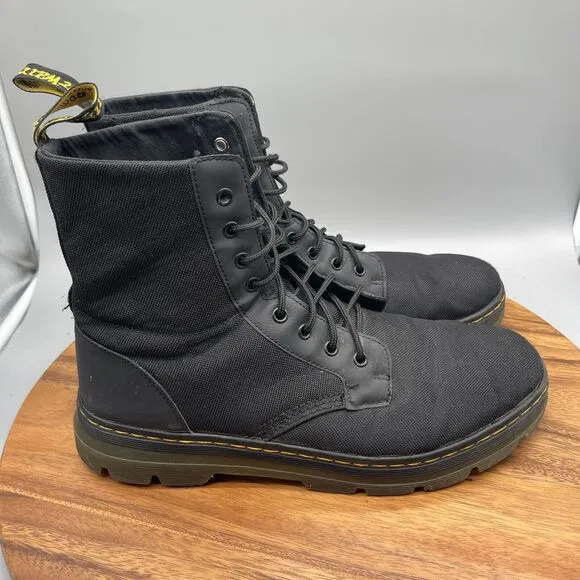 Dr. Martens Combs Boots Mens Size 13 Black Combat Casual Lace Up Shoes