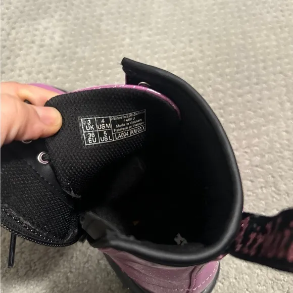 Dr. Martens Kids Girls Boots Size 4 Pink Cosmic Glitter