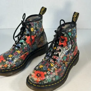 DR MARTENS L-7 FLOWER BOOTS