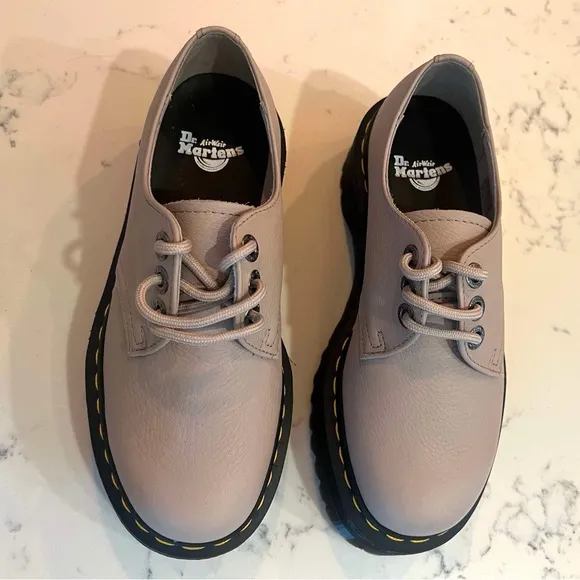 Dr. Martens Men’s 1461  Quad II Leather Platform Taupe Shoes New