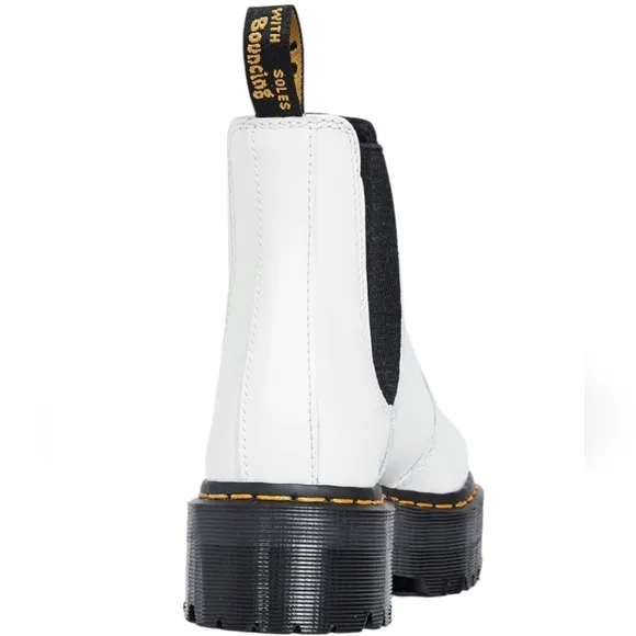 Dr. Martens Mens 2976 Bex White Lug Sole Pull On Casual Chelsea Boo…