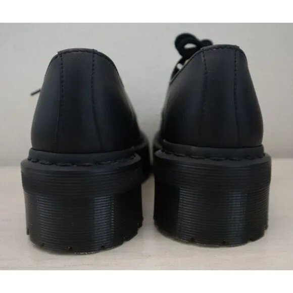 Dr. Martens Men's 7 Women's 8 Black Vegan 1461 Mono Felix Platform Shoes $170