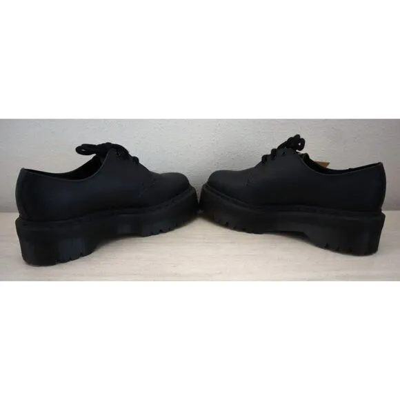 Dr. Martens Men's 7 Women's 8 Black Vegan 1461 Mono Felix Platform Shoes $170
